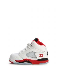 Toddler Jordan 5 Retro "Fire Red"  White/Fire Red-Black