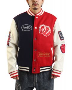 Old West Varsity Jacket Navy / Salsa