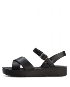 FD Chester Flat Sandal  Black