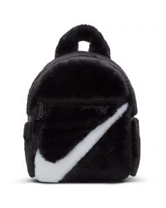 Faux Fur Mini Backpack (6L) Black/White