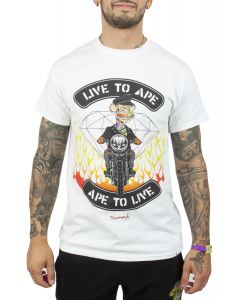 Live To Ape Tee White