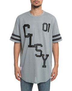 The Classy One Mesh and Leather Jersey in Grey Gray