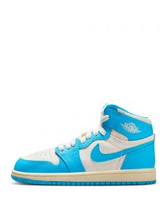 Pre-School Jordan 1 Retro High OG UNC Reimagined Dark Powder Blue/Dark Powder Blue-Sail