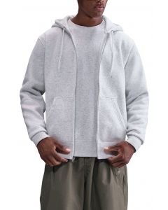 Club Full-Zip Fleece Hoodie Birch Heather /White