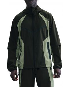 Tech Dri-FIT Woven Color-Block Windrunner Loose Jacket Sequoia/Oil Green/Black