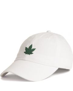 Leaf Strapback Hat White