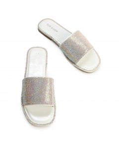 Medusa-56 Sparkle Sandal White