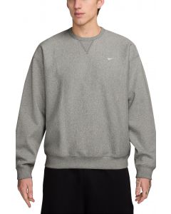 Solo Swoosh Fleece Crew Dk Grey Heather/White
