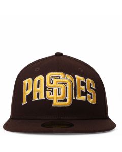 MLB San Diego Padres 59Fifty Fitted Hat  Brown/Yellow