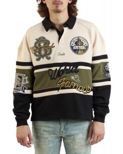 Ivy Rugby Long Sleeve T-Shirt  Black/Olive