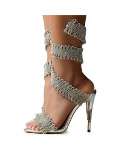 Athene Wrapped Heel  Silver