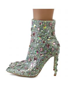 Arnica Jewel Stiletto Bootie Pink