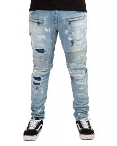 Anderson Biker Denim in Vintage Blue blue