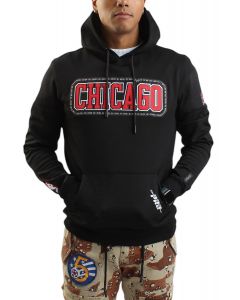 NBA Chicago Bulls Pick Stitch Hoodie  Black