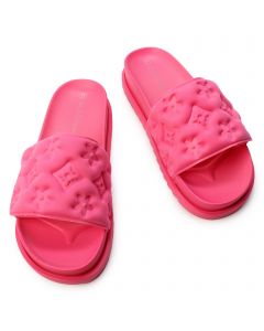 Aileen-37 Flat Slide  Neon Pink
