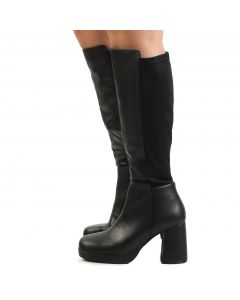 Yoko-06 Knee High Boots  Black