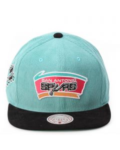 NBA San Antonio Spurs Hardwood Classics Sueduroy Snapback Hat Turquoise/Black