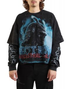 Ancestral Call Silent Sentinel Washed Twofer T-Shirt  Black