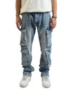 Recon Cargo Denim Pants  Blue