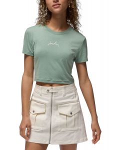 Slim Cropped T-Shirt Jade Smoke/Barely Green