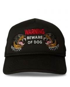 Beware of Dog Trucker Hat  Black