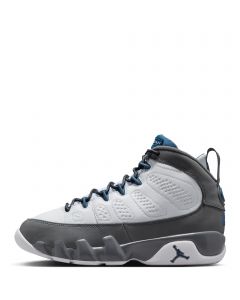 Grade-School Air Jordan 9 Retro "Flint Grey White/French Blue-Flint Grey
