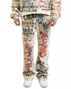 Raver Bathroom Mirror Flare Pants Cream