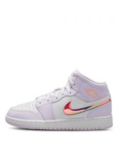 Grade-School Air Jordan Mid SE  Barely Grape/Atomic Pink-White