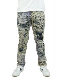 FBRK Schizo Distressed Splatter Jeans 133072-TBL - Shiekh