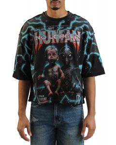 No Longer Human Cropped T-shirt Black