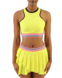 Lemlem Crop Tank Top  Yellow
