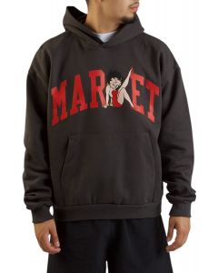 Betty Boop Arc Hoodie  Washed Black