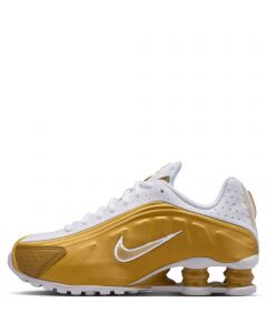Grade-School Shox R4 Metallic Gold/Metallic Gold-White