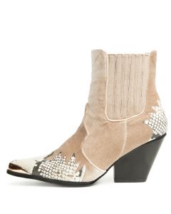 Cape Robbin Kelsey-5 Snake Bootie Snake Brown