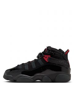 Grade School Jordan 6 Rings  Black/Fire Red-Anthracite