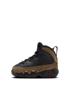 Toddler Jordan 9 Retro "Olive Black/True Red-Light Olive
