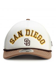 MLB San Diego Padres 9Forty M-Crown A-Frame Trucker Hat White