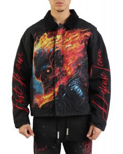 Skull Workwear Jacket Black