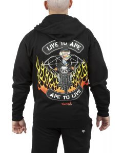 Live To Ape Zip Jacket Black