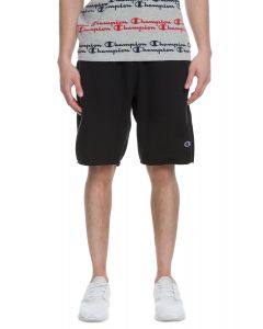 The Reverse Weave Cut off Fleece short in Black Black