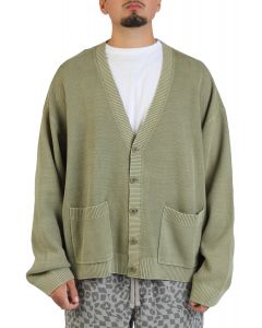 Bayview Acid Wash Cardigan Sweater Bay Leaf Green