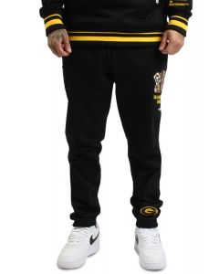 Nikaro Mens Black Athletic Slim Fit Jogger Sweat Pants with Double