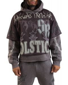 Luxe Club Layered Hoodie Talon Black