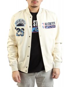  NBA All Star 2026 Rib Double Knit Jacket Eggshell