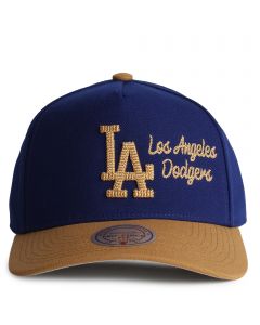 MLB Los Angeles Dodgers Script Pro Pinch Snapback   Royal Blue/Tan