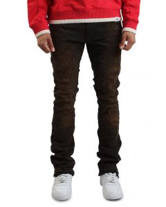 Acid Wash Martin Stacked Jeans  Black