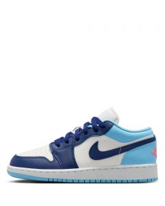 Grade-School Air Jordan 1 Low Sail/Blue Void-Blue Chill-Hot Lava