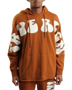 Puff Print Box Hoodie Caramel