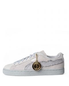 Grade School Puma x One Piece Jr Luffy Suede Sneaker  Feather Grey/Platinum Grey