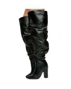 Annika-13 Over The Knee Boots BLACK